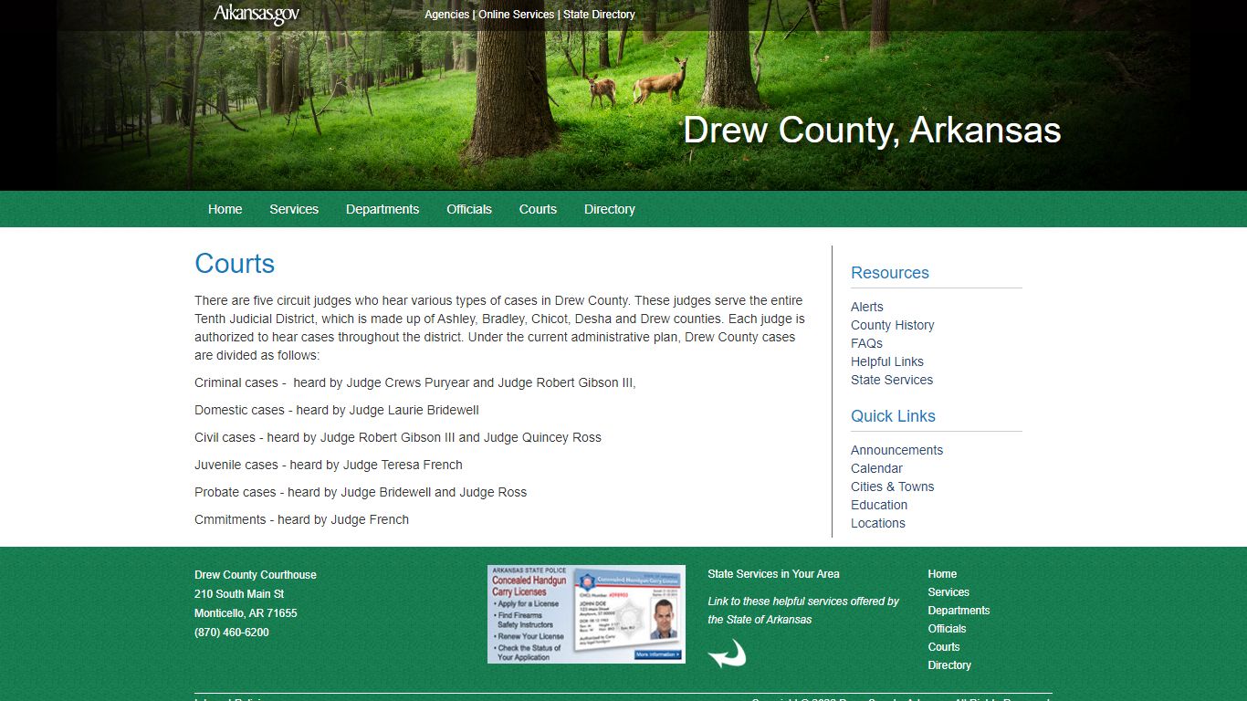 Courts - Drew County, Arkansas