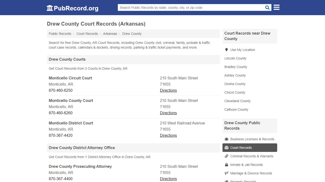 Free Drew County Court Records (Arkansas Court Records) - PubRecord.org